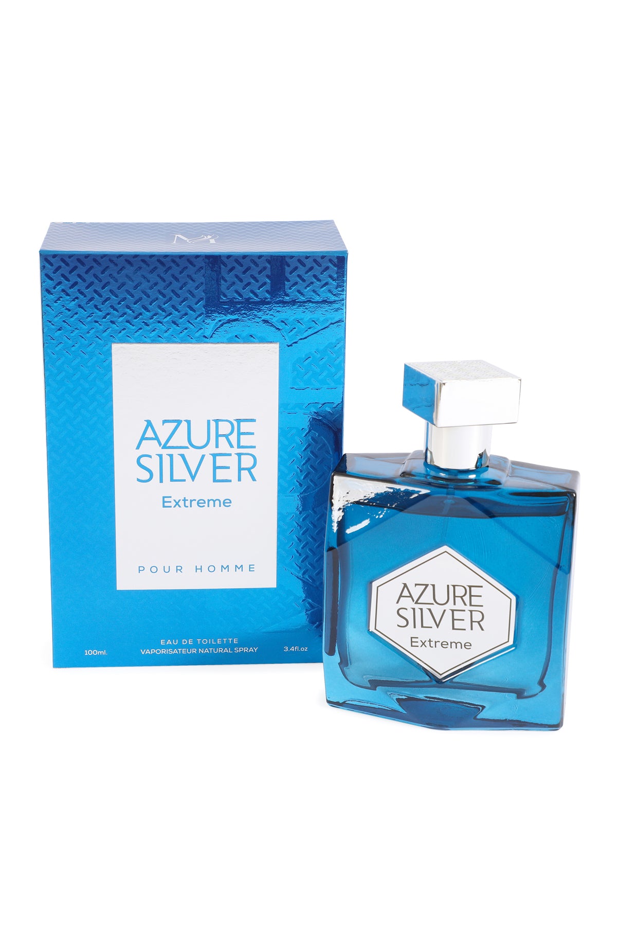AZURE SILVER EXTREME SPRAY COLOGNE EAU DE TOILETTE FOR MEN - 100ML