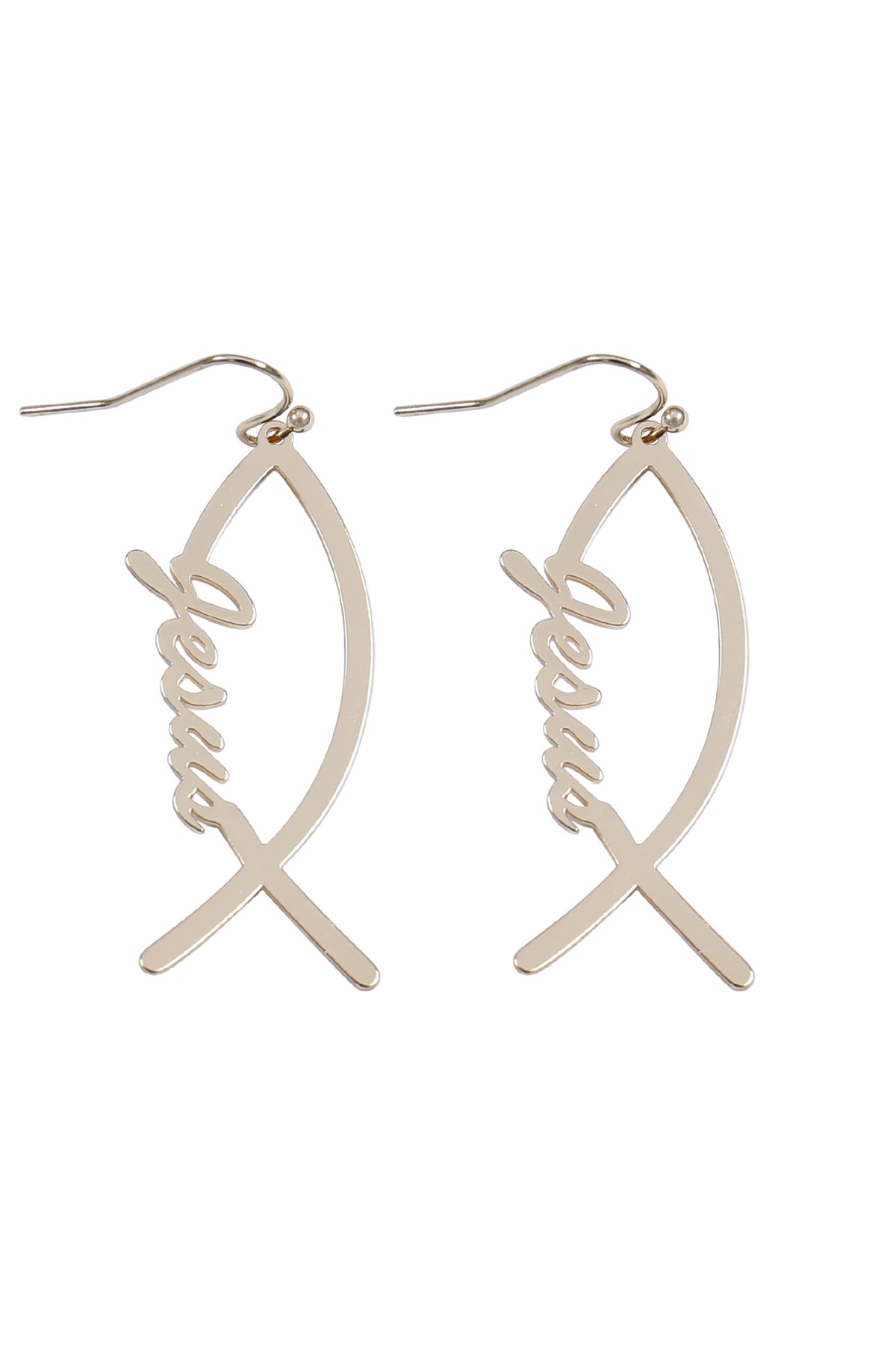 JESUS FISH HOOK EARRINGS – MYS Wholesale