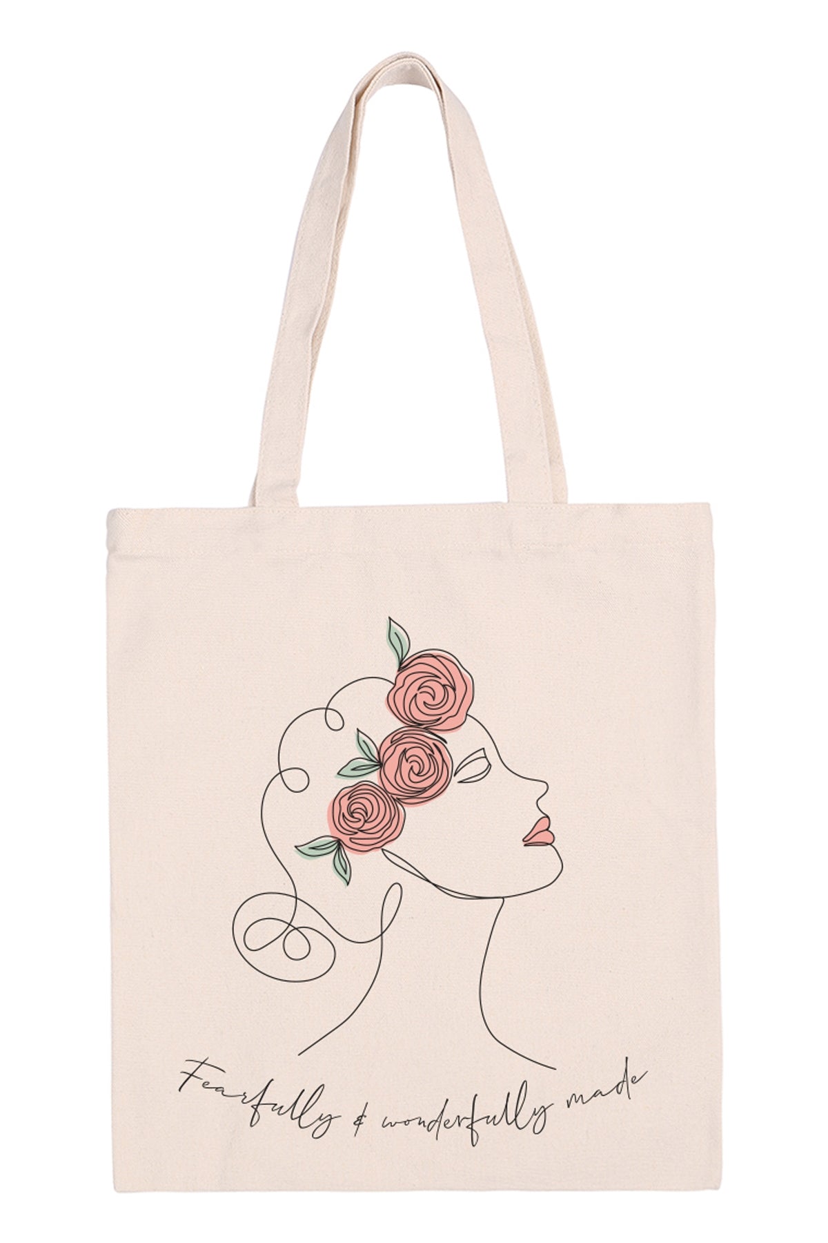 FEARFULLY AND WONDERFULLY MADE PRINT TOTE BAG