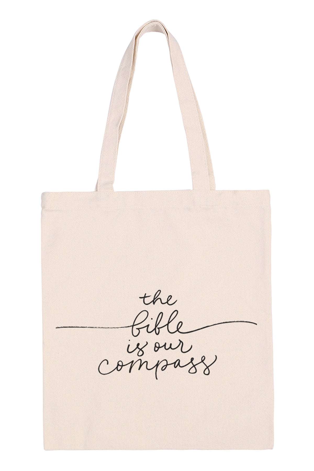THE BIBLE IS OUR COMPASS PRINT TOTE BAG