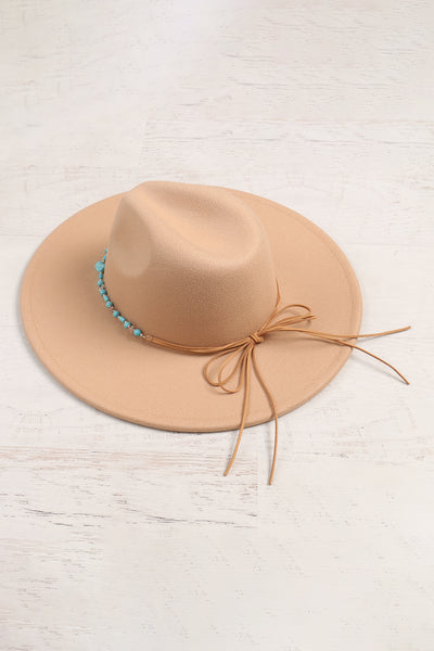TURQUOISE NATURAL STONE AESTHETIC DECORATION HAT BAND**HAT NOT INCLUDED**