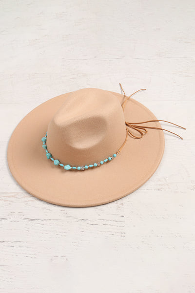 TURQUOISE NATURAL STONE AESTHETIC DECORATION HAT BAND**HAT NOT INCLUDED**