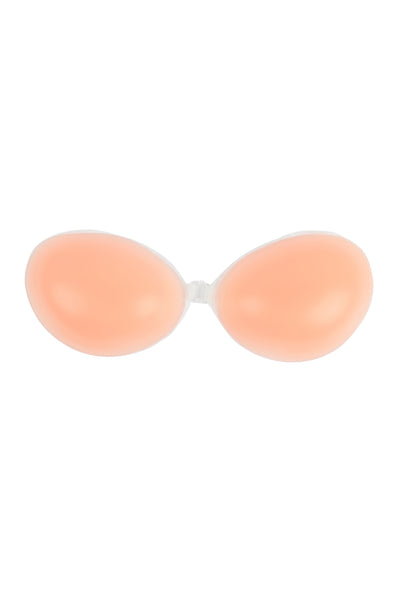 ADHESIVE SILICONE REUSABLE STRAPLESS NU BRA WITH NIPPLE TAPE