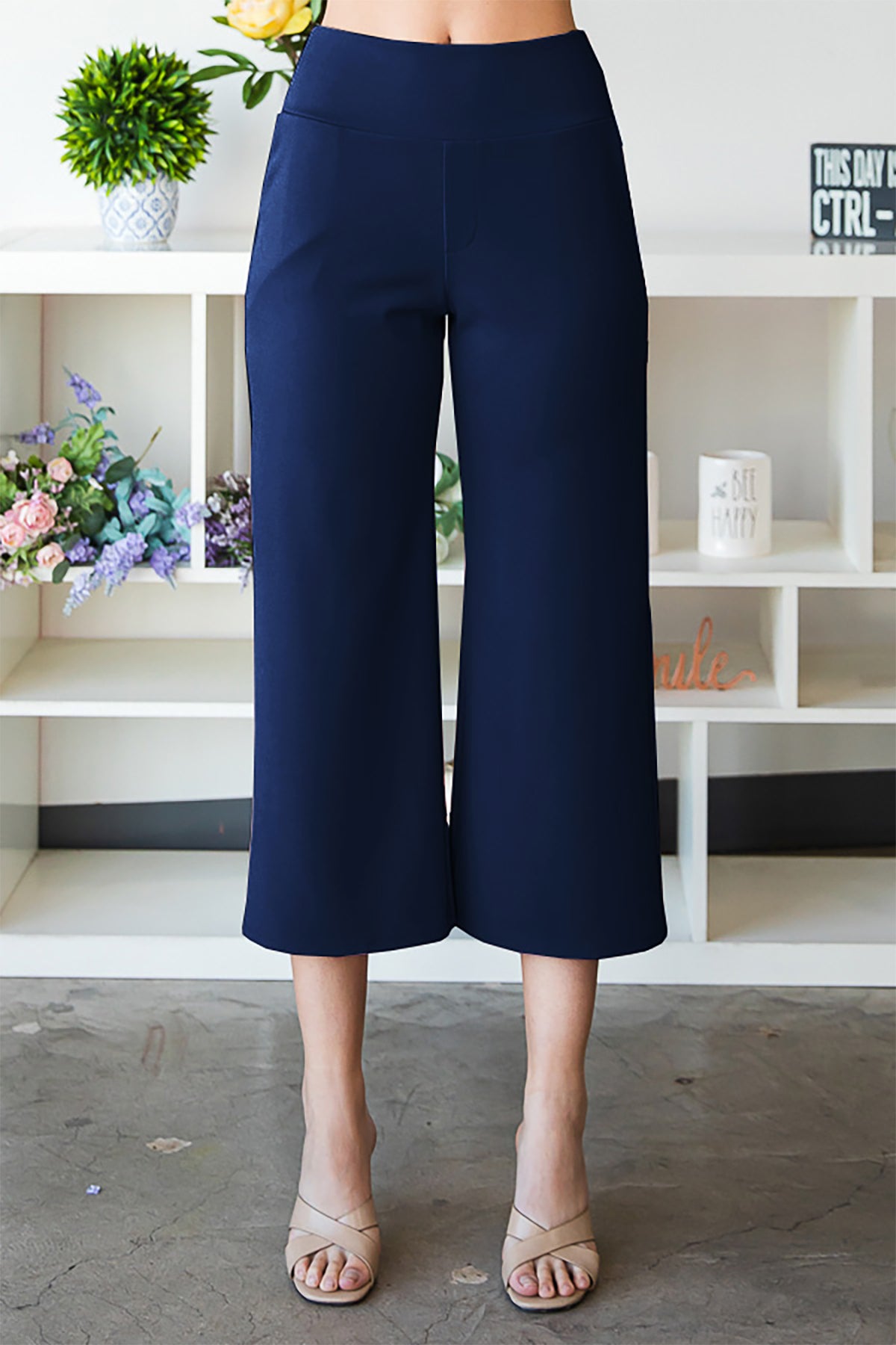 HM-EP6733-10 - WIDE WAISTBAND SOLID CULOTTES PANTS 2-2-2