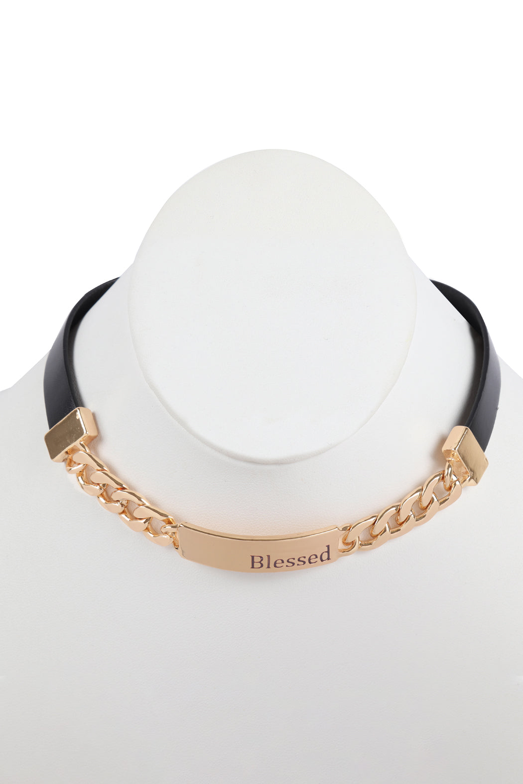 BLESSED CHARM LONG CHAIN-LEATHER BRACELET