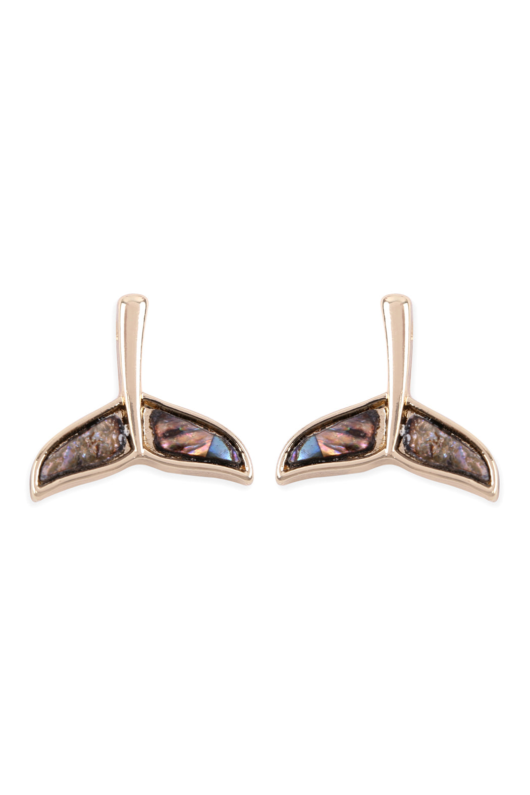 ABALONE WHALE TAIL EARRINGS