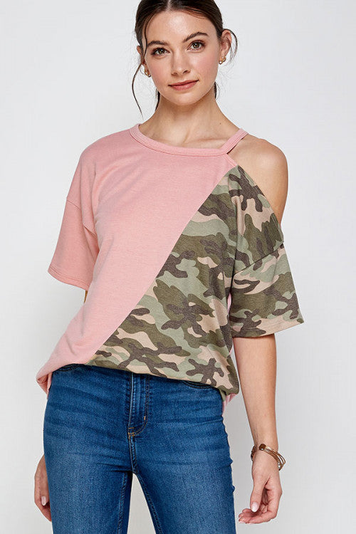 ROSE OLIVE CAMOUFLAGE TOP-2-2-2 (NOW $4.00 ONLY!)