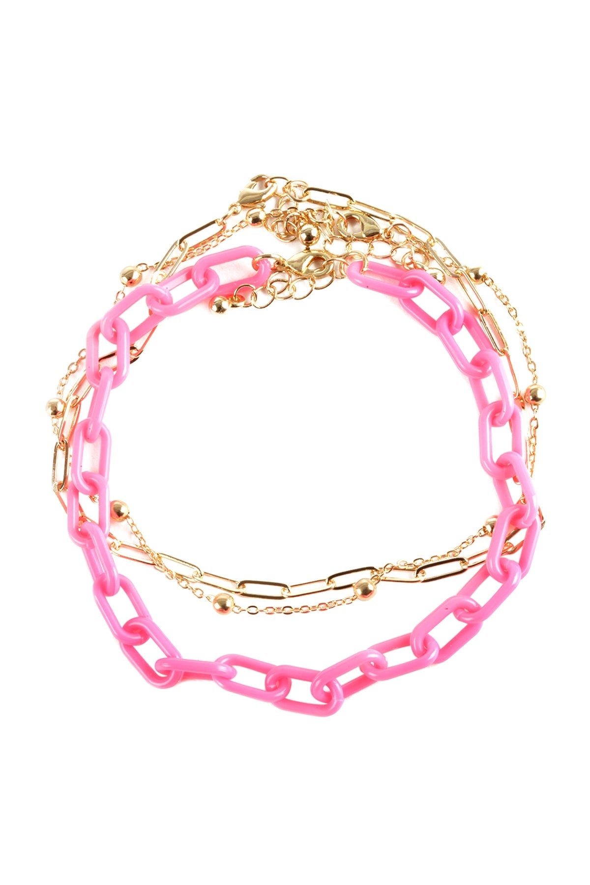 ACETATE METAL LINK STACKABLE MULTI CHAIN ANKLET (NOW $2.50 ONLY!)