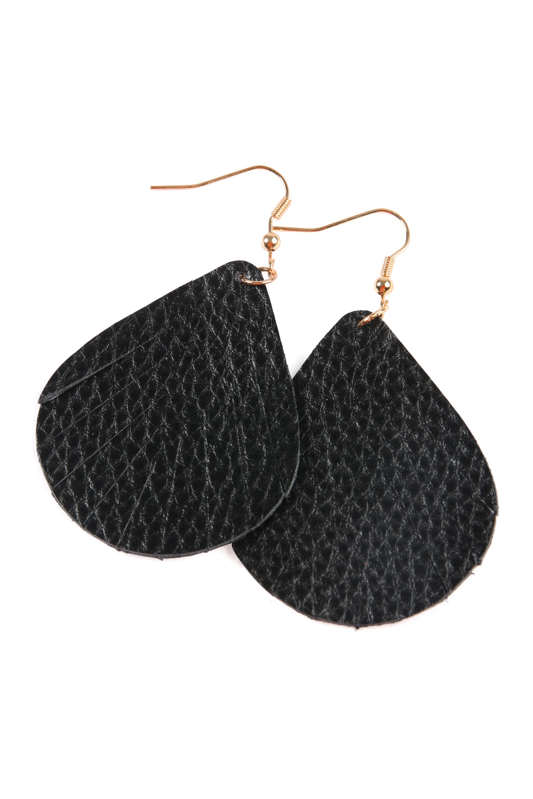 FRINGED PEAR SHAPE LEATHER EARRINGS/6PAIRS (NOW $1.25 ONLY!)