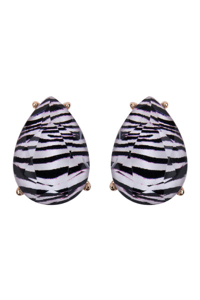 TEARDROP FACETED ACRYLIC POST EARRINGS/6PAIRS (NOW $0.75 ONLY!)