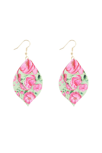 TWO FLORAL MARQUISE DROP EARRINGS (NOW $1.00 ONLY!)