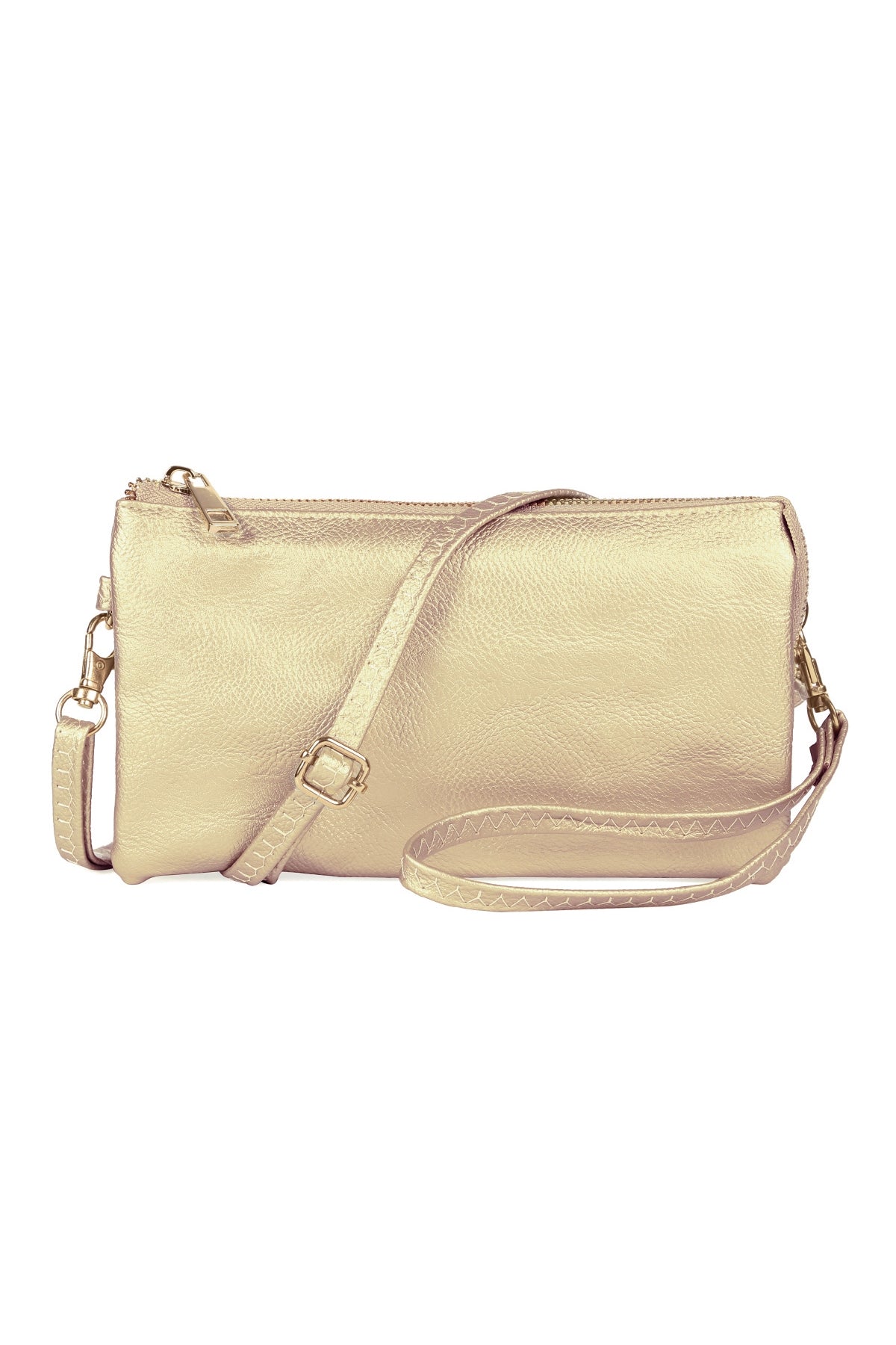 LEATHER CROSSBODY BAG WITH WRISTLET