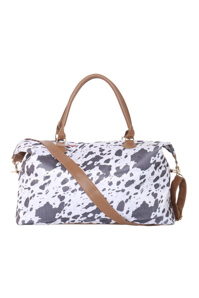 COW PRINT SLING TOTE BAG W/ REMOVABLE STRAP