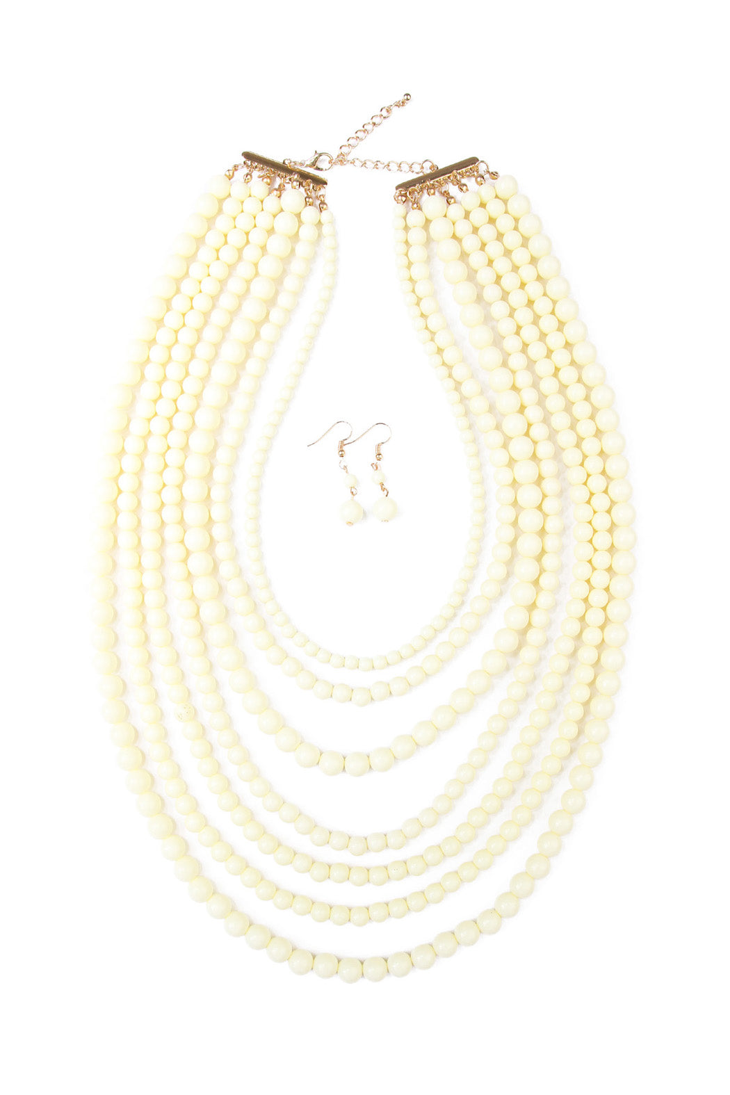 MULTILAYER ACRYLIC NECKLACE & EARRING SET