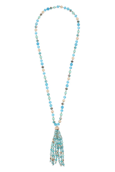 BEADED TASSEL STATEMENT NECKLACE/6PCS (NOW $2.00 ONLY!)