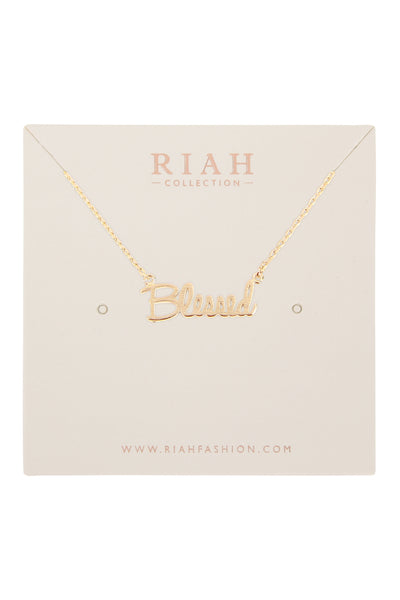 BLESSED PENDANT NECKLACE (NOW $1.75 ONLY!)