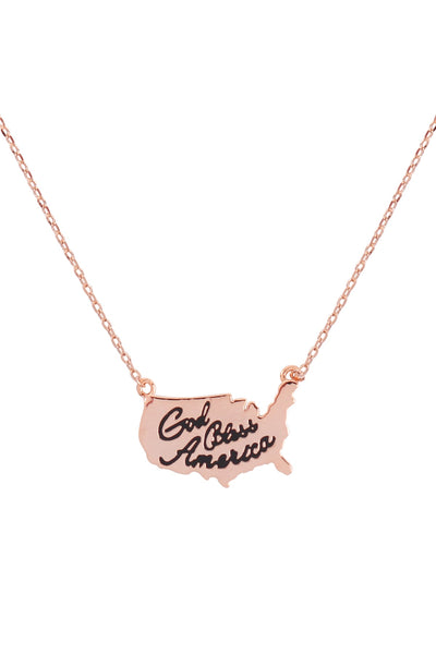 GOB BLESS AMERICAN CONTINENT NECKLACE