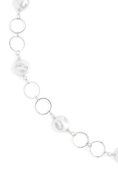 ROUND PEARL LINK CHAIN NECKLACE