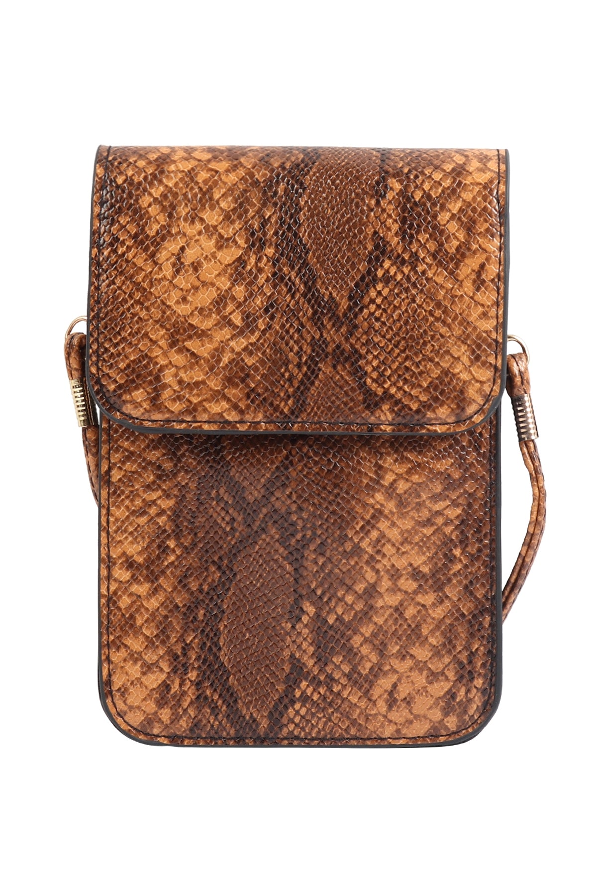 SNAKE CELLPHONE CROSSBODY WITH CLEAR WINDOW BAG
