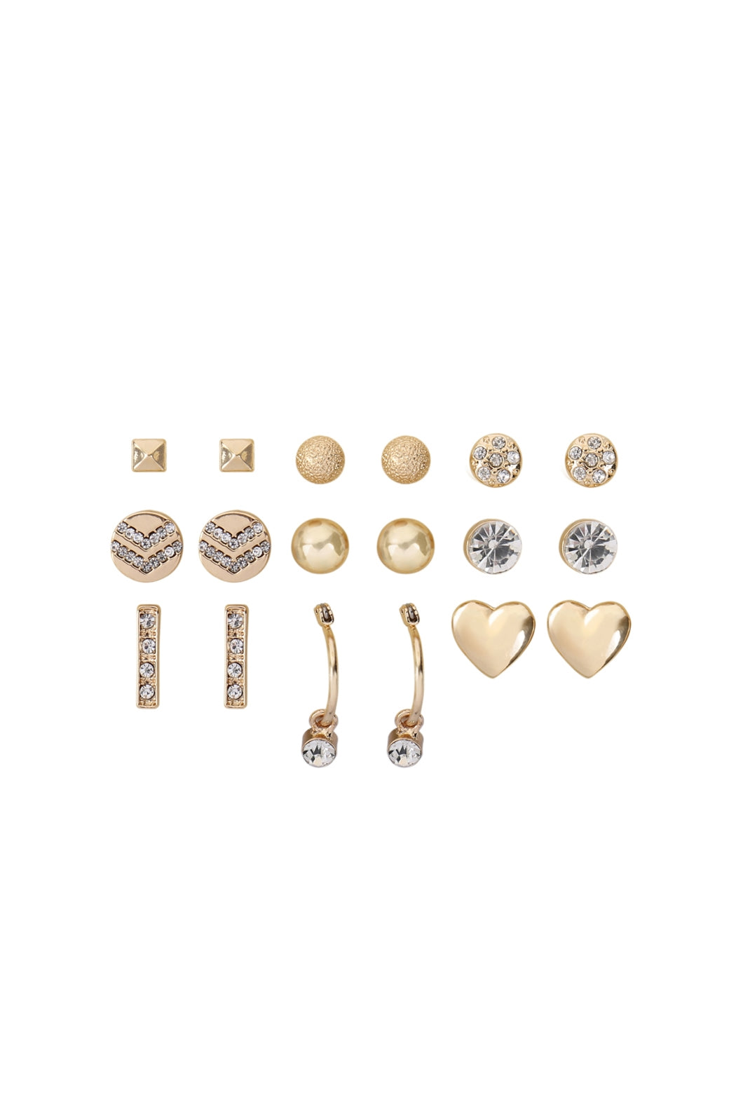 PAIRS ASSORTED HEART ROUND DAINTY EARRINGS (NOW $1.25 ONLY!)