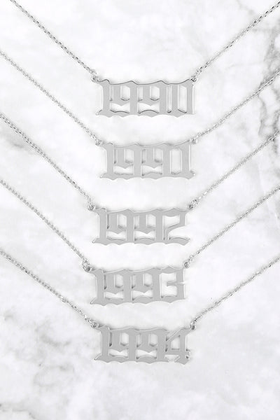 "1991" BIRTH YEAR PERSONALIZED NECKLACE