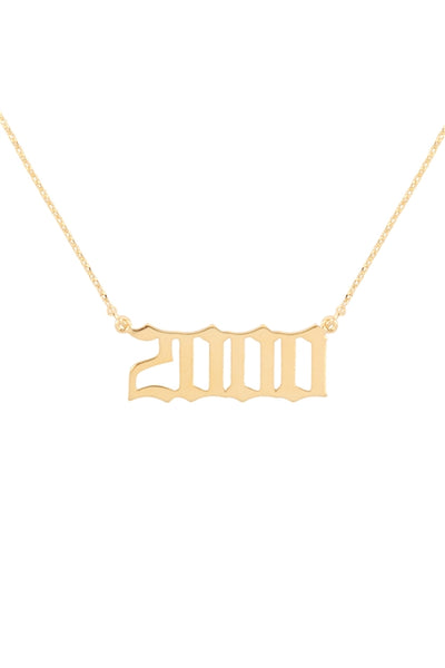 "2000" BIRTH YEAR PERSONALIZED NECKLACE