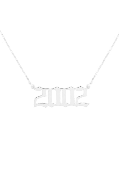 "2002" BIRTH YEAR PERSONALIZED NECKLACE