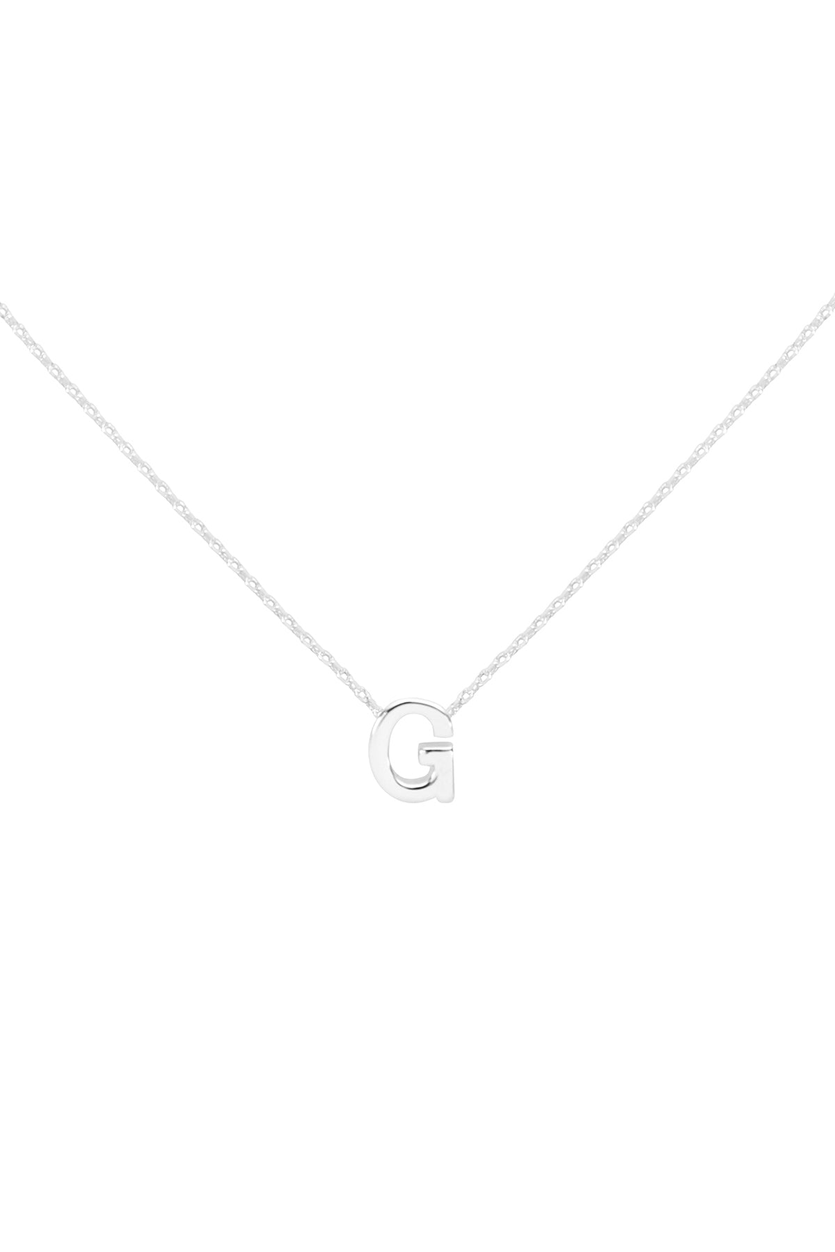 "G" INITIAL DAINTY CHARM NECKLACE