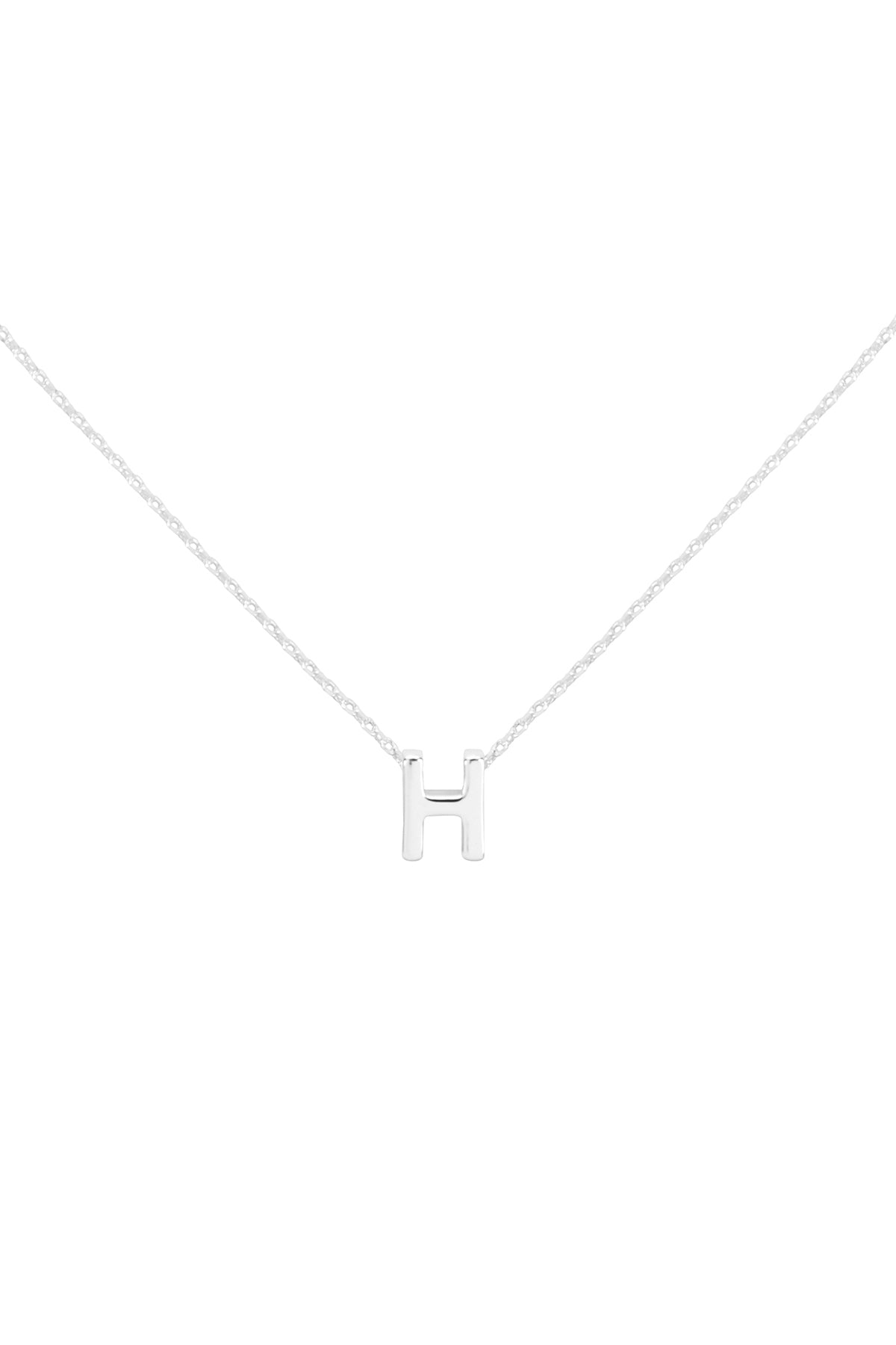 "H" INITIAL DAINTY CHARM NECKLACE