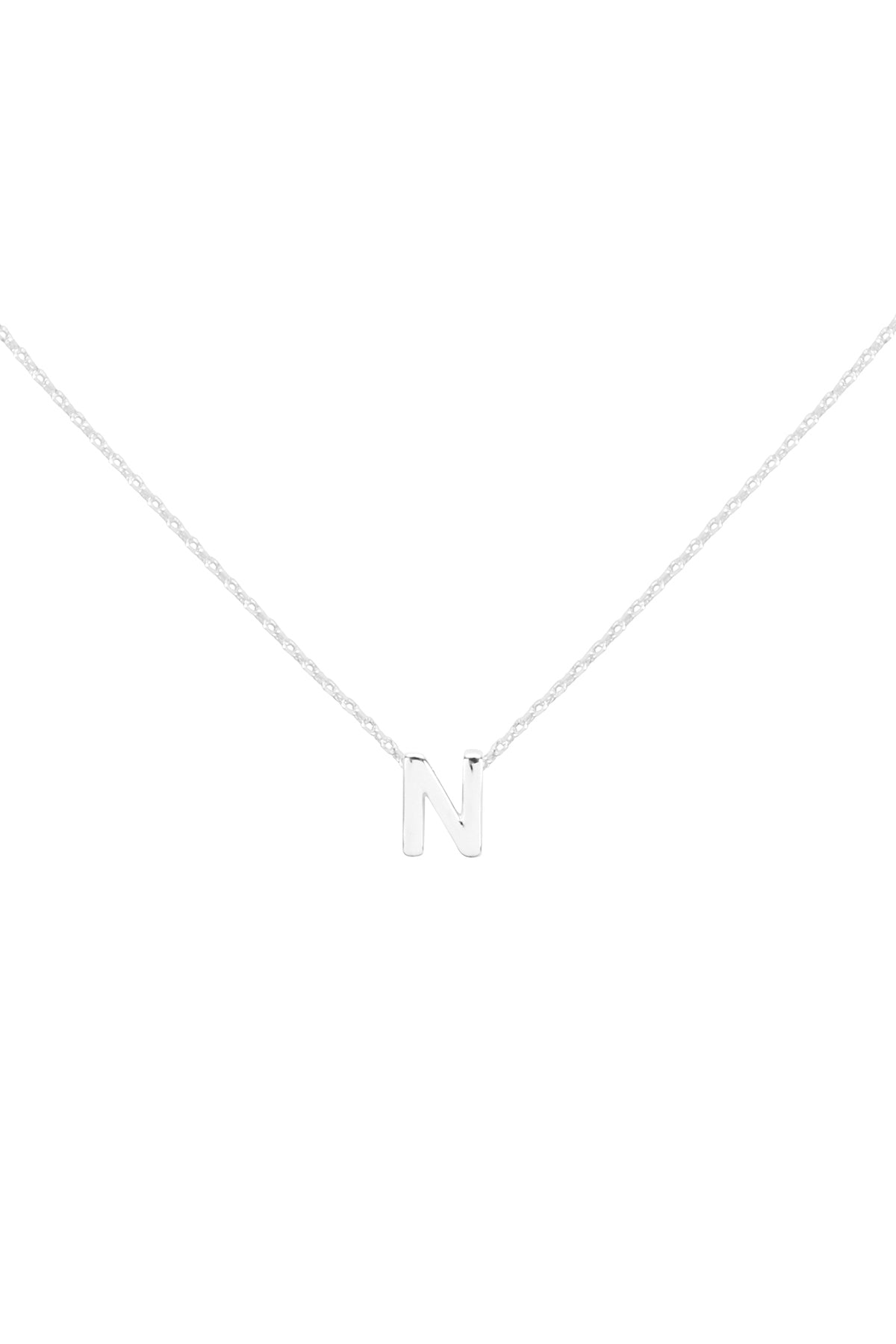 "N" INITIAL DAINTY CHARM NECKLACE