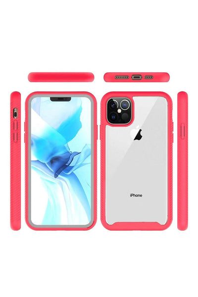 FOR iPHONE 12/PRO (6.1 ONLY) STRONG BUMPER SHOCKPROOF TRANSPARENT CASE COVER