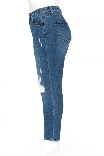 PLUS SIZE BASIC BLOWN OUT KNEE MOM JEAN-4-4-3-1