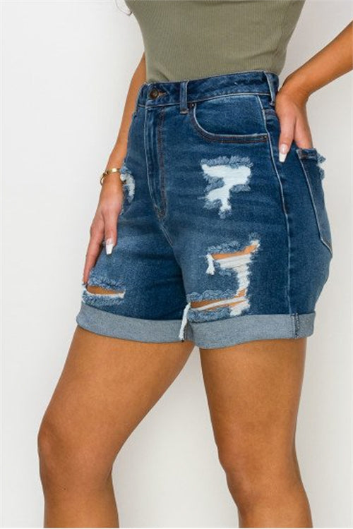 AUTHENTIC RELAXED MOM SHORTS CUFFED-2-2-2