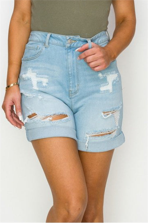 AUTHENTIC RELAXED MOM SHORTS CUFFED-2-2-2
