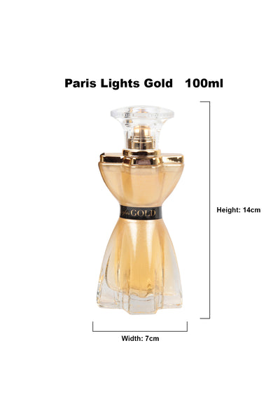 PARIS LIGHTS GOLD SPRAY PERFUME EAU DE PARFUM FOR WOMEN - 100ML/3.4FL.OZ.