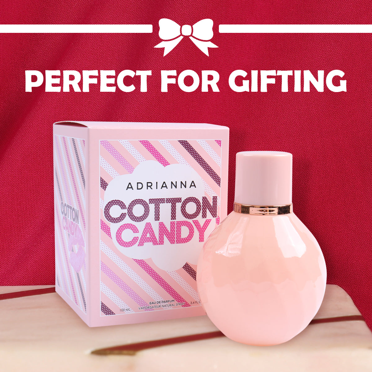 Adrianna Cotton Candy Spray Perfume Eau De Parfum for Women - 100ml / 3.4 fl. oz. (NOT Cotton Candy Scent)