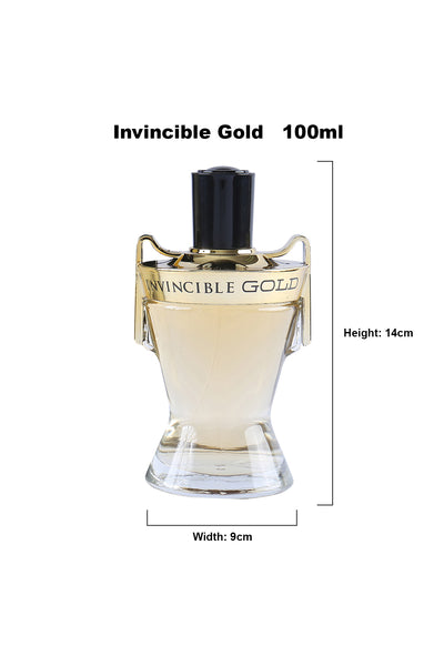 INVINCIBLE GOLD SPRAY COLOGNE EAU DE TOILETTE FOR MEN - 100ML/3.4 FL.OZ.