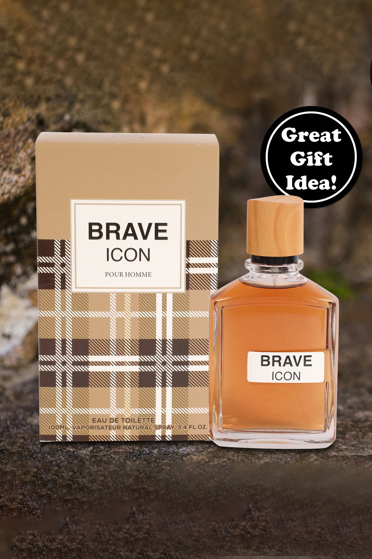 BRAVE ICON SPRAY COLOGNE EAU DE PARFUM FOR MEN - 100ML/3.4 FL.OZ.