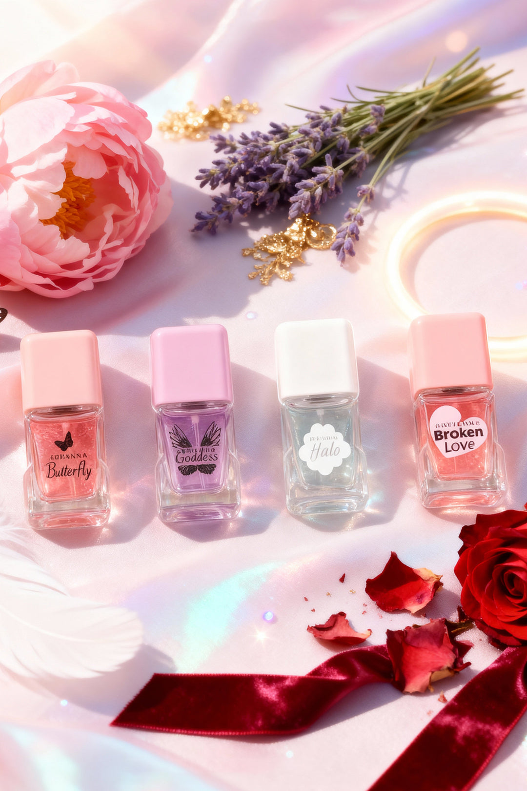 ADRIANNA DISCOVERY BUTTERFLY, GODDESS, HALO, BROKEN LOVE SPRAY