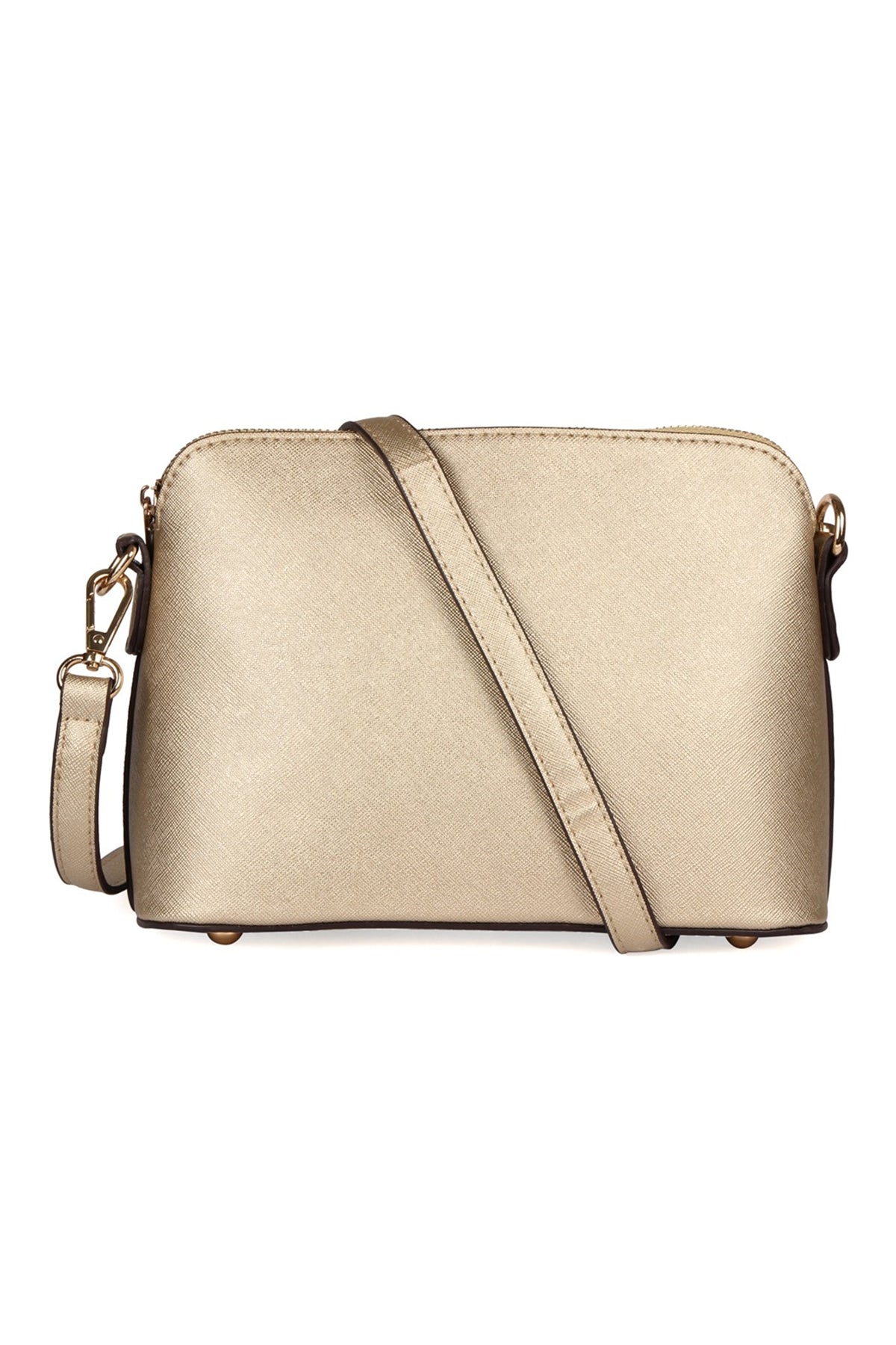 FAUX SAFFIANO CROSSBODY BAG
