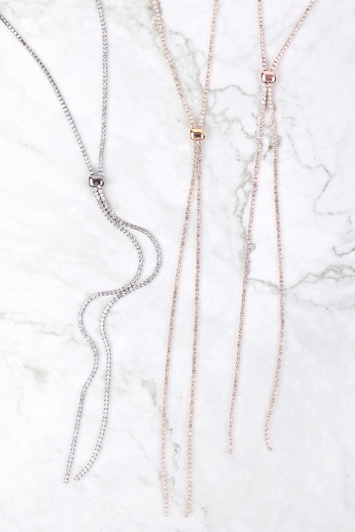RHINESTONE 47" SLIDER NECKLACE