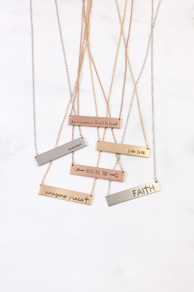 BAR FOLLOW YOUR HEART NECKLACE