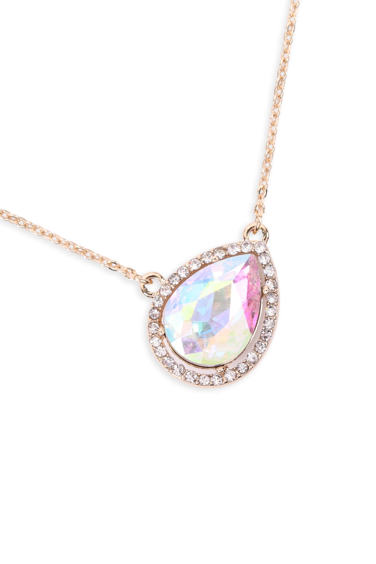 TEARDROP SHAPE PENDANT NECKLACE