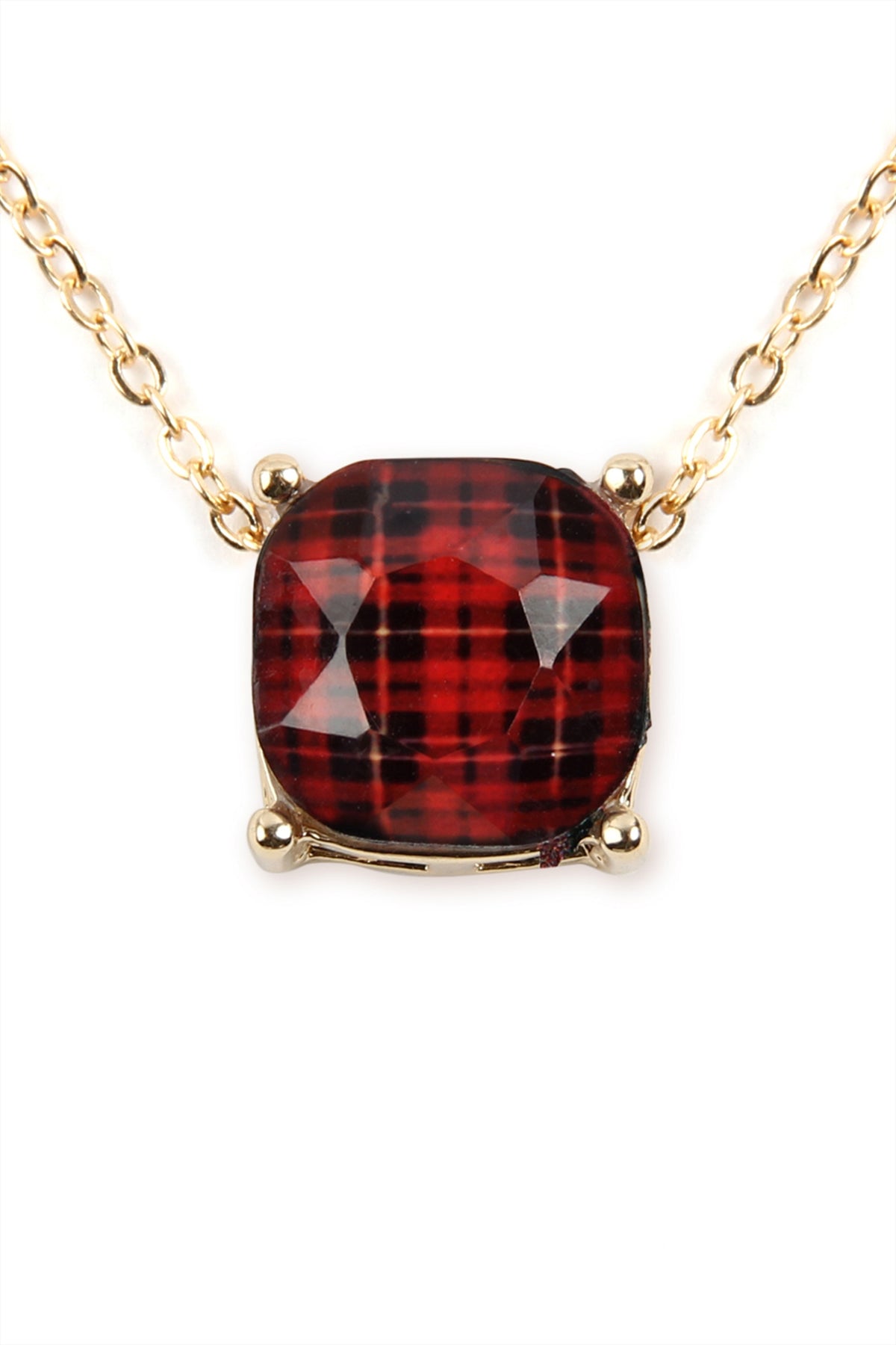 BUFFALO CHECKERED CHAIN NECKLACE