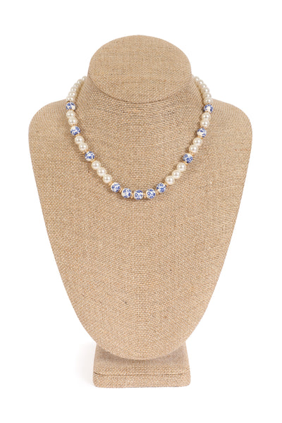 FLOWER BEAD PEARL NECKLACE