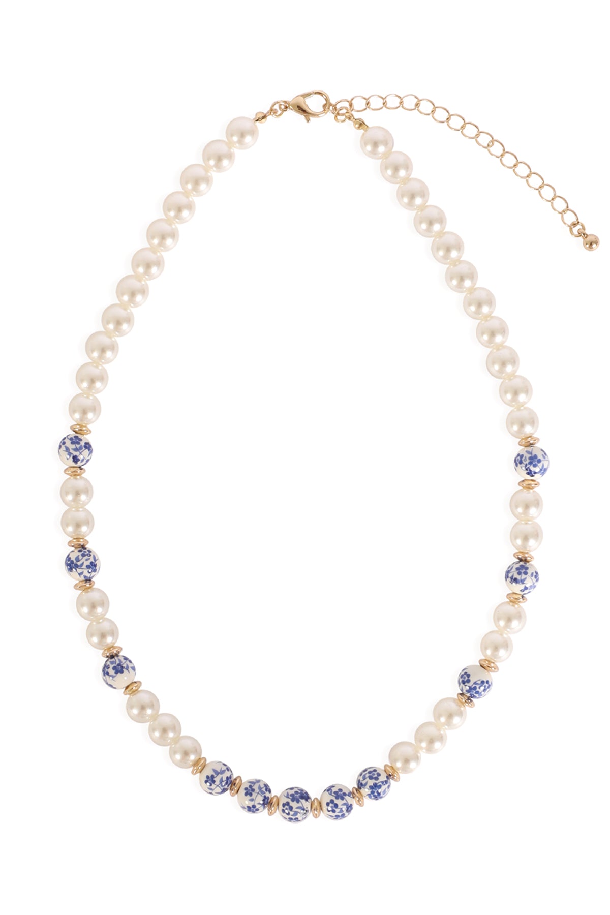 FLOWER BEAD PEARL NECKLACE