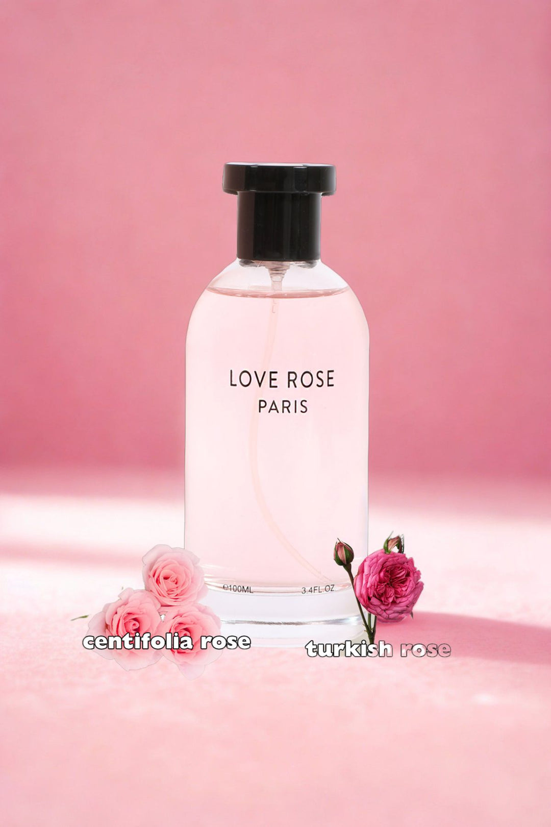 LOVE ROSE PARIS SPRAY PERFUME EAU DE PARFUM FOR WOMEN - 100ML/3.4