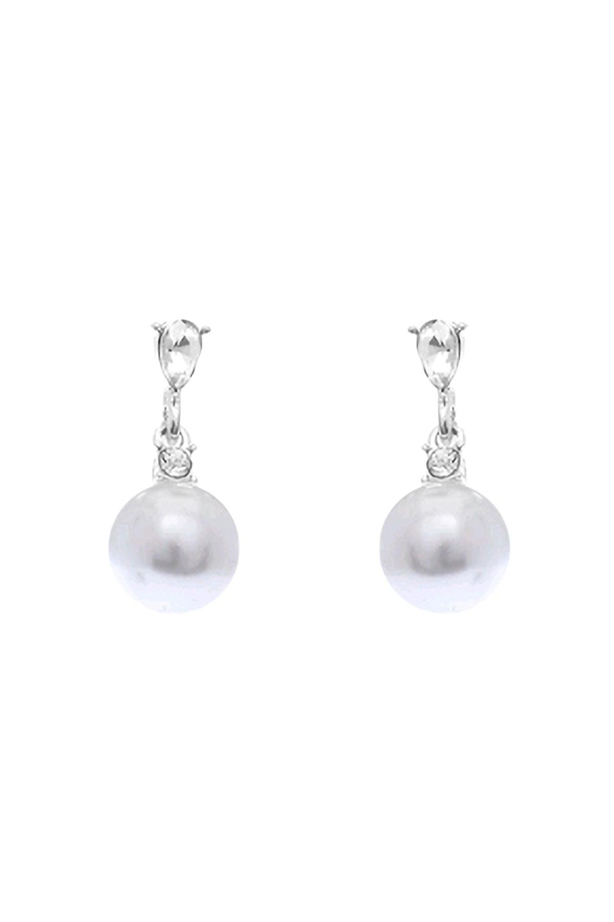 TEARDROP TOP PEARL DROP EARRINGS