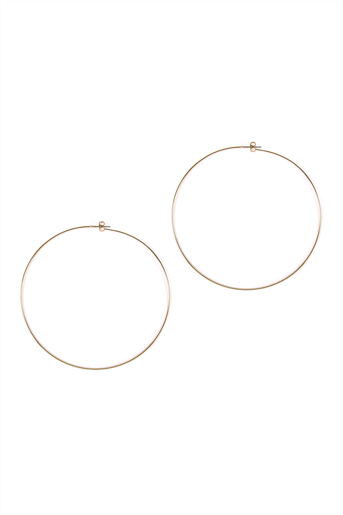 80MM WIRE HOOP EARRINGS