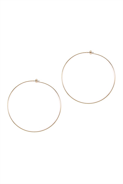 80MM WIRE HOOP EARRINGS